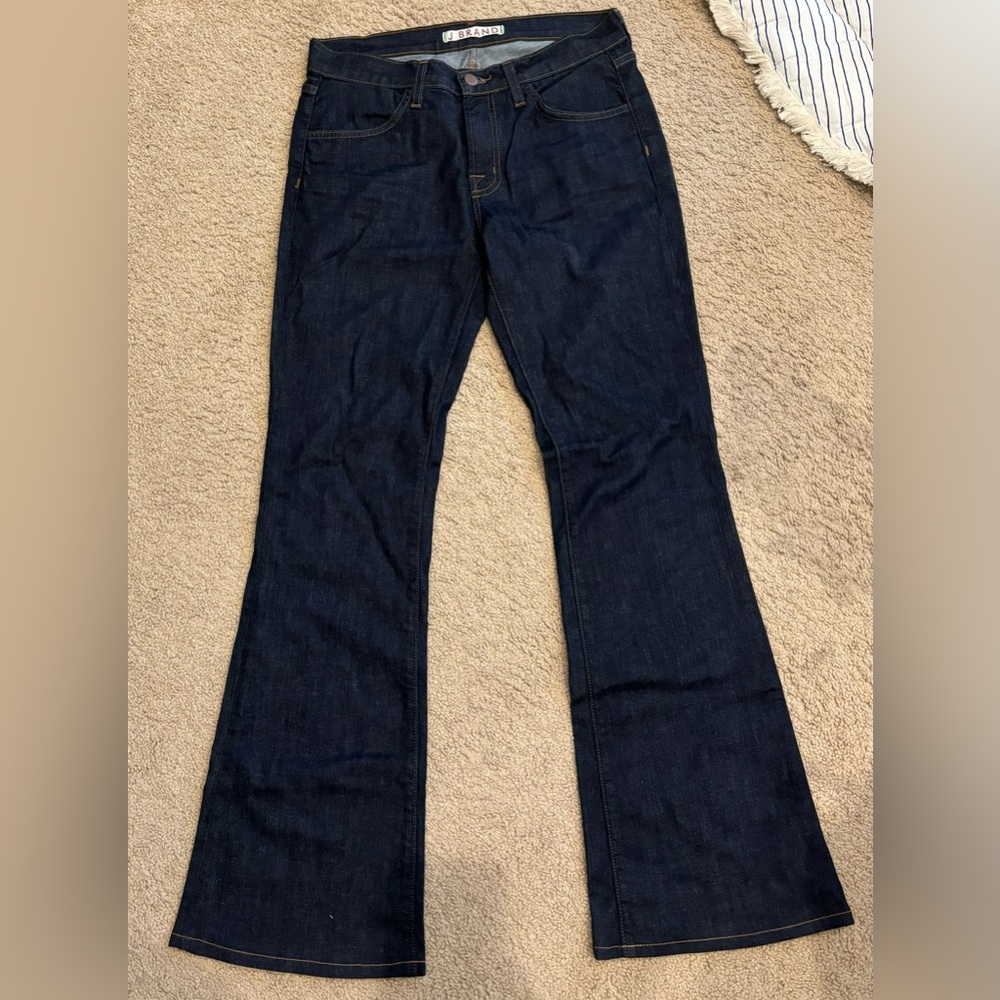 J Brand Lexington Flare Jeans Size 27 Dark Wash Mid Rise Pure Style 2345C032